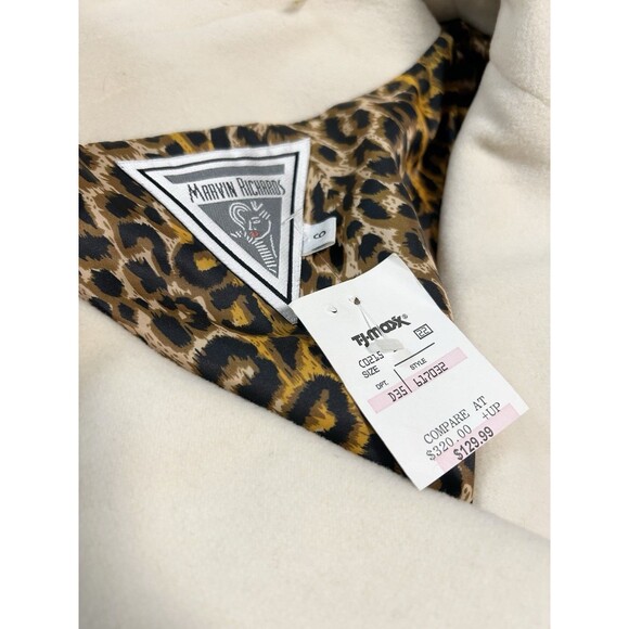 NWT Marvin Richards Double Breasted Cream Jacket Wool Cashmere Coat 6 Fit Flare - Picture 5 of 7